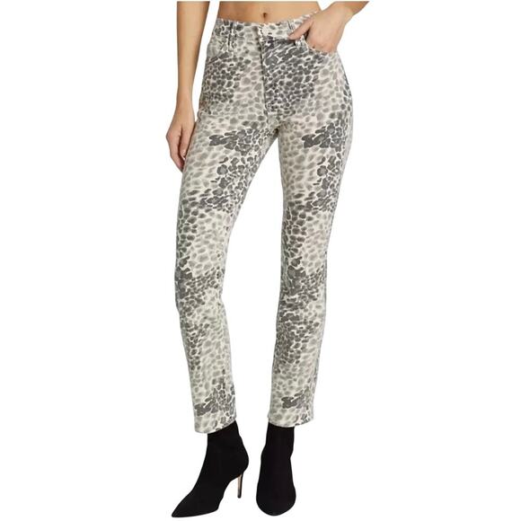 Mother Denim - MOTHER Mid Rise Dazzler Ankle Jeans Size 29 Animal Print Skinny Grey